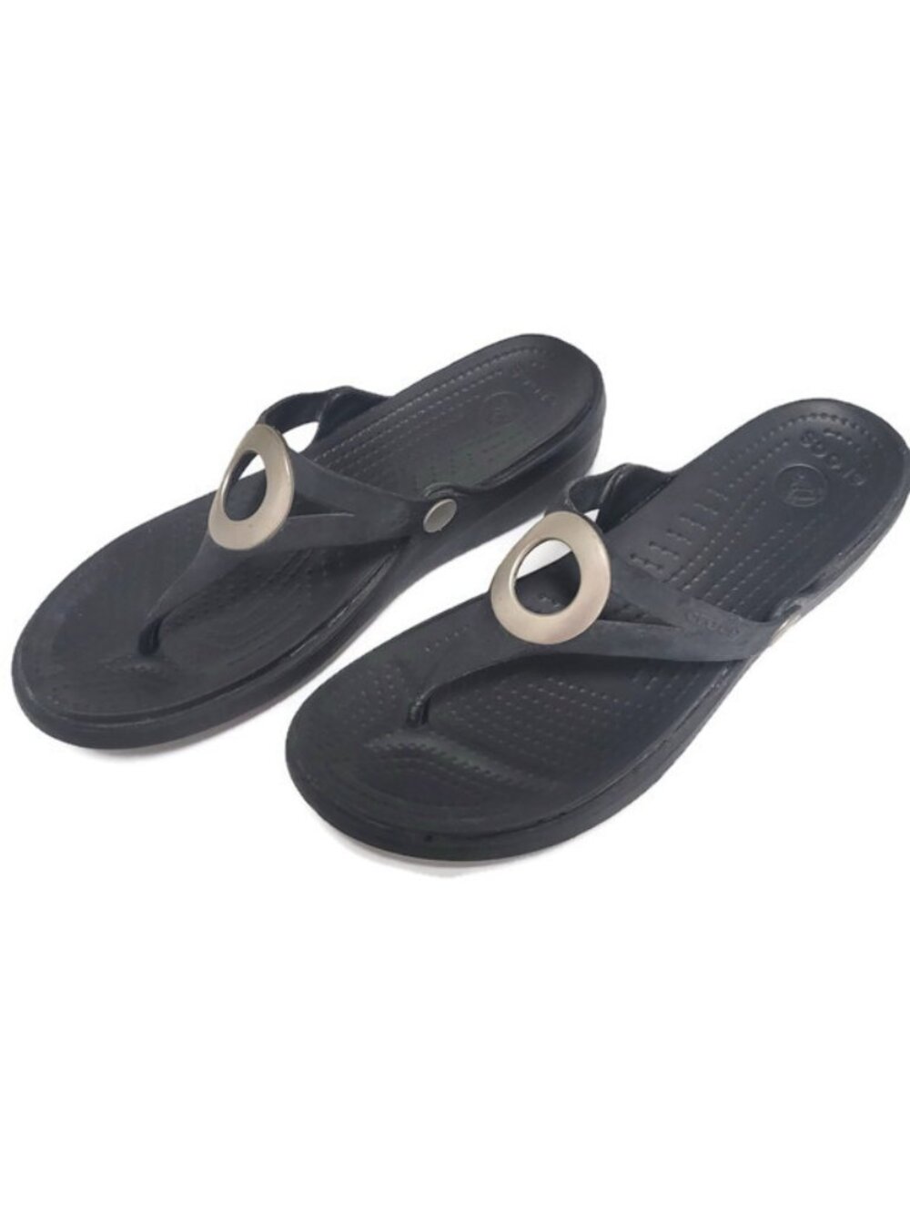 Crocs Women's Sanrah Beveled Circle Wedge Sandal